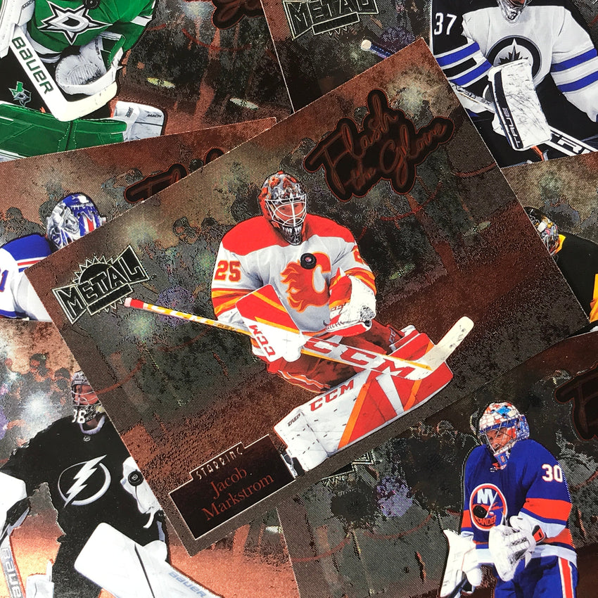 2022-23 Metal Universe NHL JACOB MARKSTROM Flash the Glove Base #4