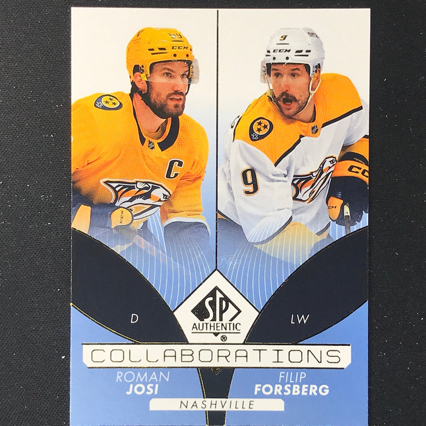 2022-23 Sp Authentic Nhl Roman Josi Filip Forsberg Collaborations Blue No 20