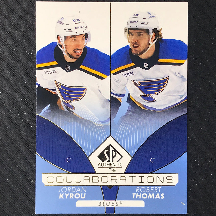 2022-23 SP Authentic NHL JORDAN KYROU ROBERT THOMAS Collaborations Blue #22