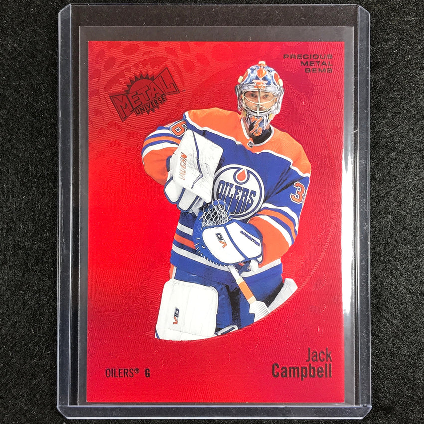 2022-23 Metal Universe Nhl Jack Campbell Precious Metal Gems Pmg Red 50/100