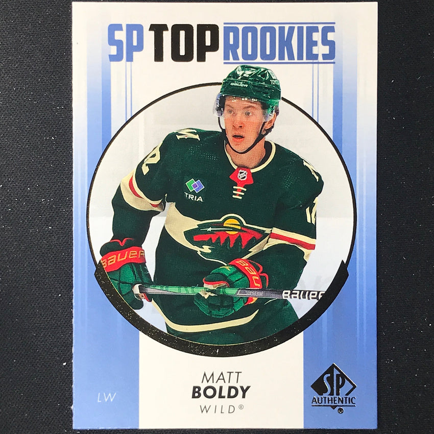 2022-23 SP Authentic NHL MATT BOLDY Top Rookies Blue #2