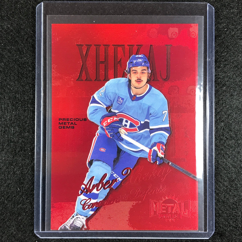 2022-23 Metal Universe Nhl Arber Xhekaj 1998-99 Retro Rookie Pmg Red 47/100