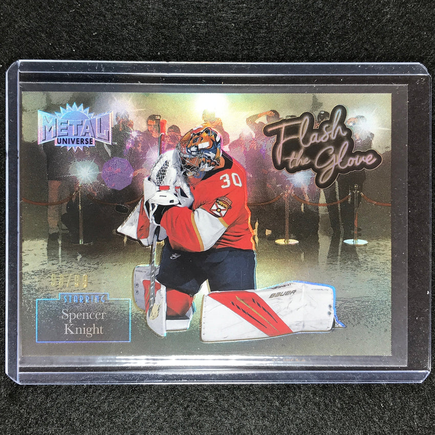 2022-23 Metal Universe Nhl Spencer Knight Flash The Glove Gold 93/99