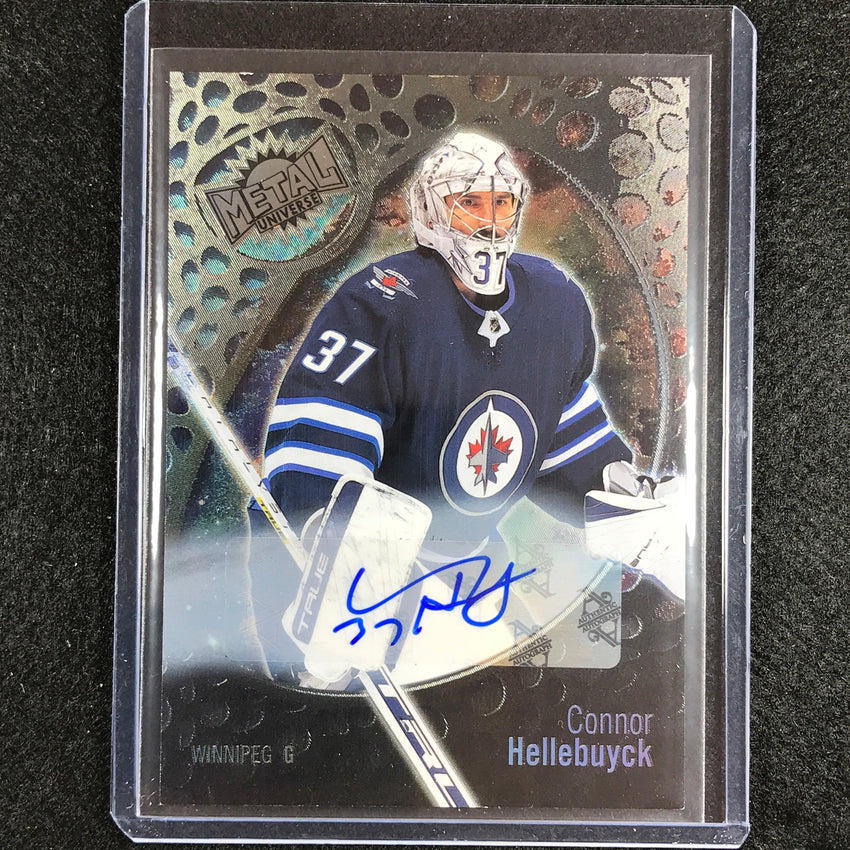 2022-23 Metal Universe Nhl Connor Hellebuyck Base Silver Fx Auto No 48