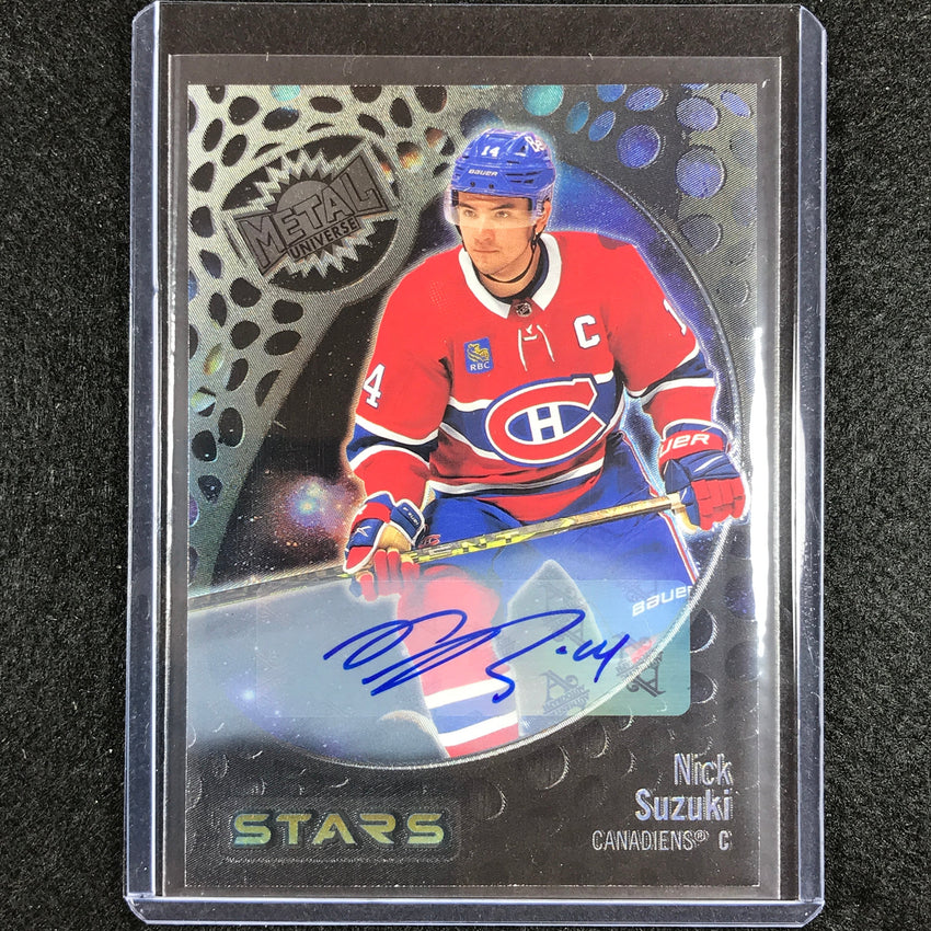 2022-23 Metal Universe NHL NICK SUZUKI Stars Base Silver FX Auto SSP #124