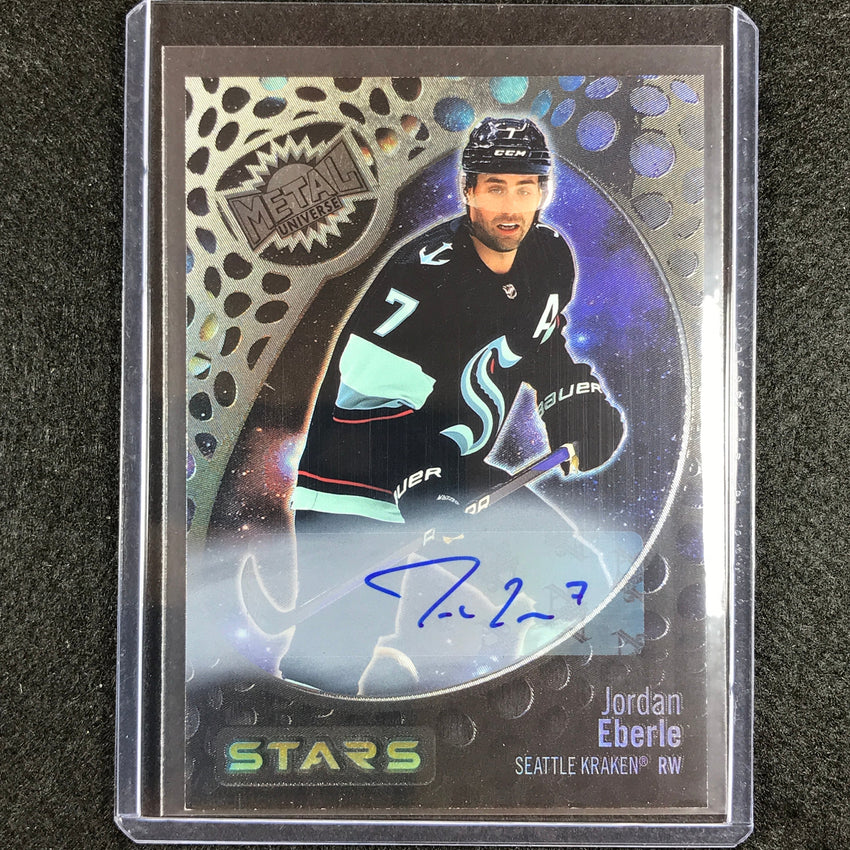 2022-23 Metal Universe NHL JORDAN EBERLE Stars Base Silver FX Auto SSP #126