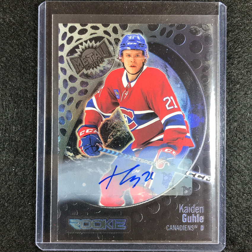 2022-23 Metal Universe Nhl Kaiden Guhle Rookie Silver Fx Auto 296/349