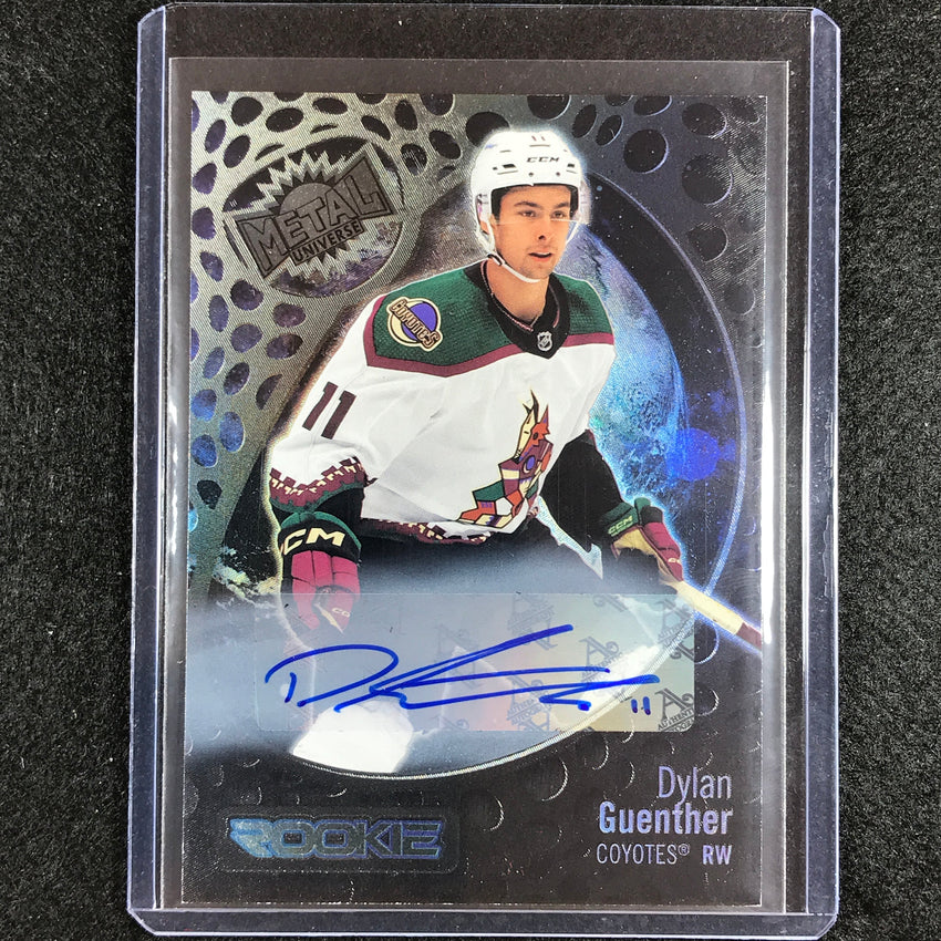 2022-23 Metal Universe Nhl Dylan Guenther Rookie Silver Fx Auto 278/349