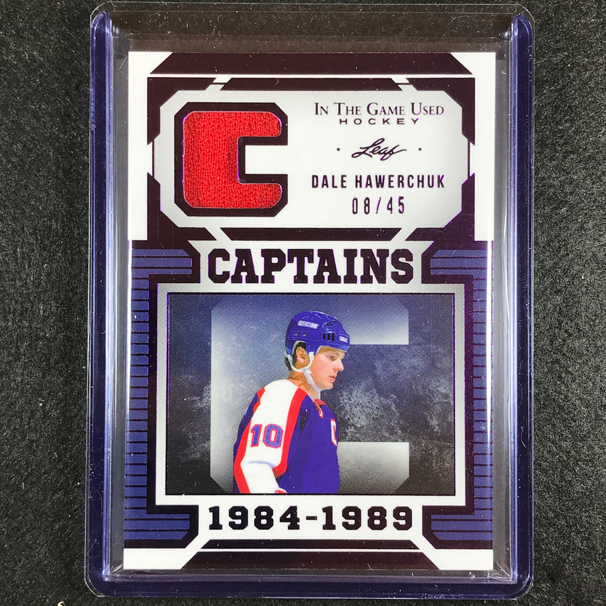 2022-23 In The Game Used Nhl Dale Hawerchuk Captains Relic Purple Foil 8/45