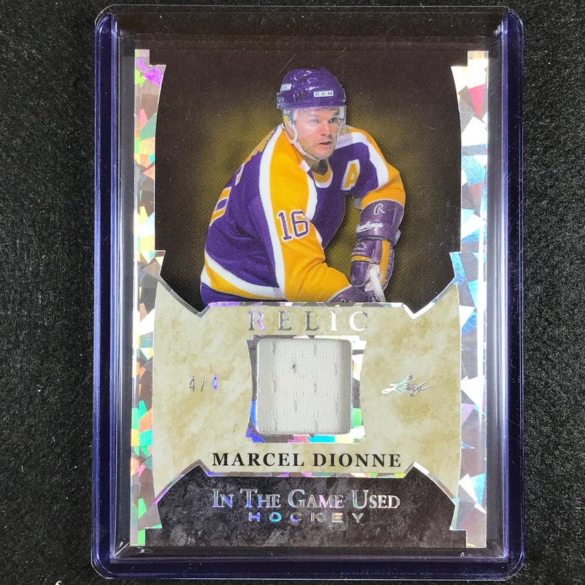 2022-23 In The Game Used Nhl Marcel Dionne Game Used Relic Silver Pattern 4/4