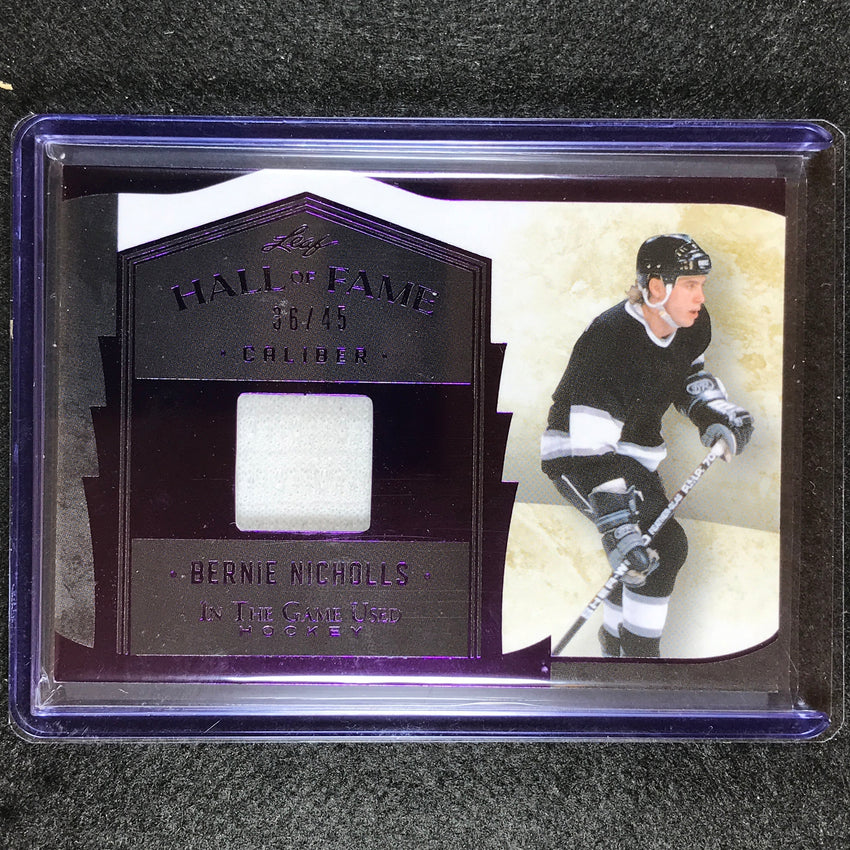 2022-23 In The Game Used Nhl Bernie Nicholls Hall Of Fame Caliber Relic 36/45