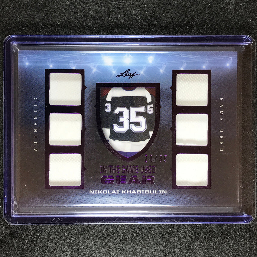 2022-23 In The Game Used Nhl Nikolai Khabibulin Gear Relic Purple Foil 28/35