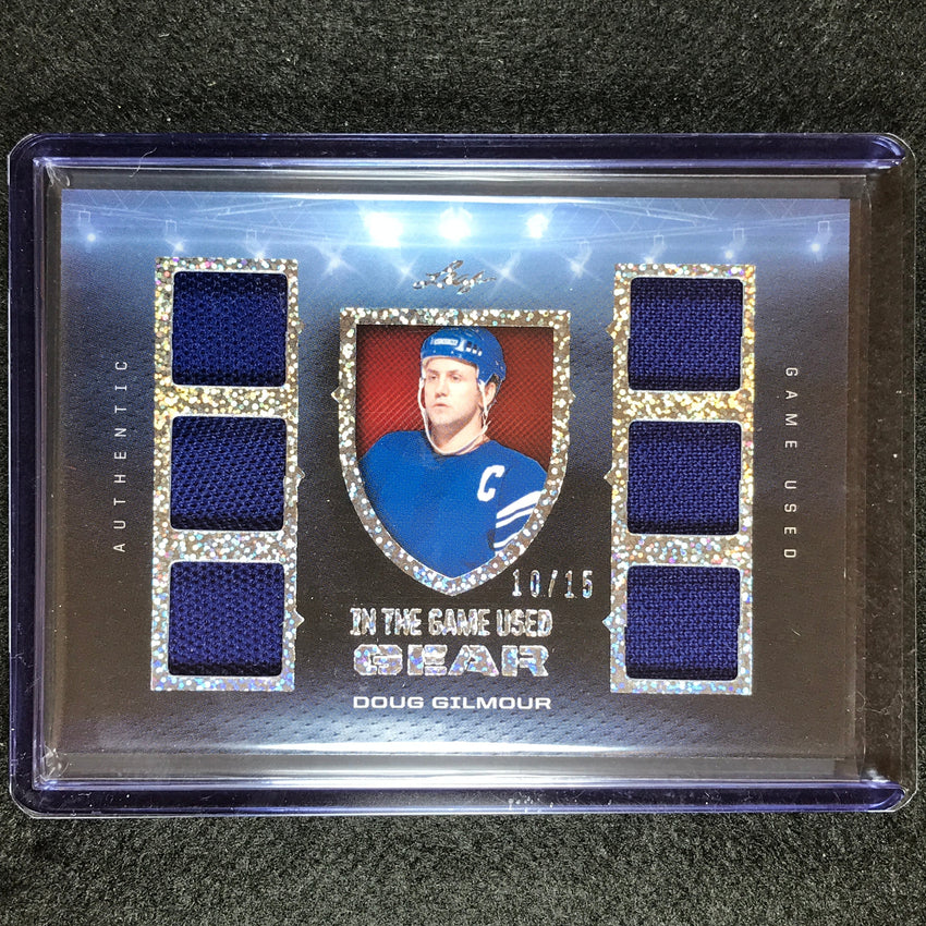2022-23 In The Game Used Nhl Doug Gilmour Gear Relic Silver Sparkle 10/15