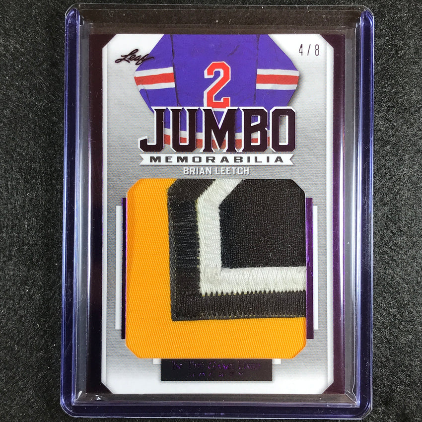 2022-23 In The Game Used Nhl Brian Leetch Jumbo Memorabilia Relic Purple 4/8
