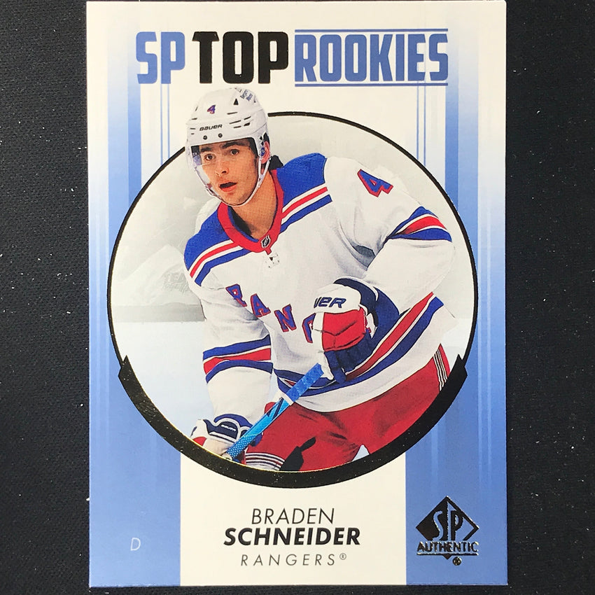 2022-23 SP Authentic NHL BRADEN SCHNEIDER Top Rookies Blue #17