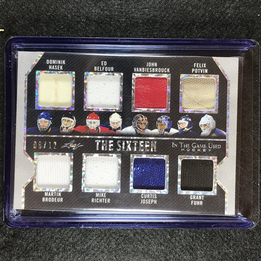 2022-23 In The Game Used Nhl Hasek Vernon Richter Fuhr The Sixteen 16 Relic 8/12