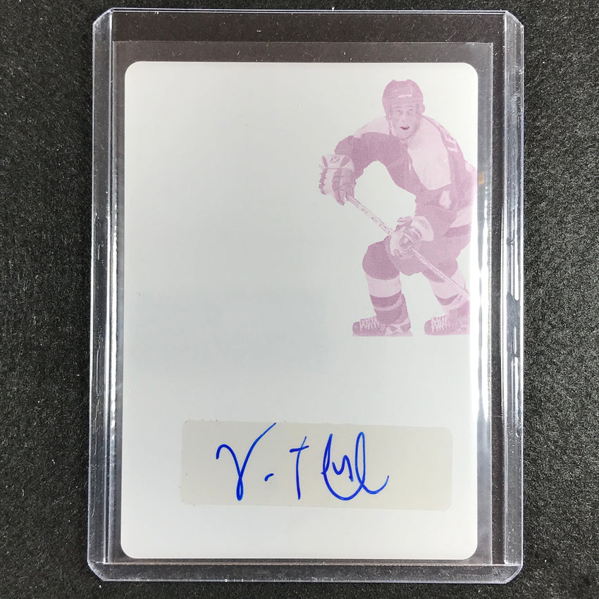 2022-23 In The Game Used Nhl Vincent Lecavalier Super Swatch Auto Plate 1/1