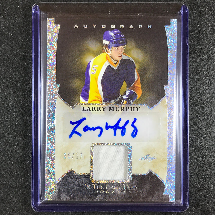 2022-23 In The Game Used Nhl Larry Murphy Relic Auto Silver Sparkle 5/12