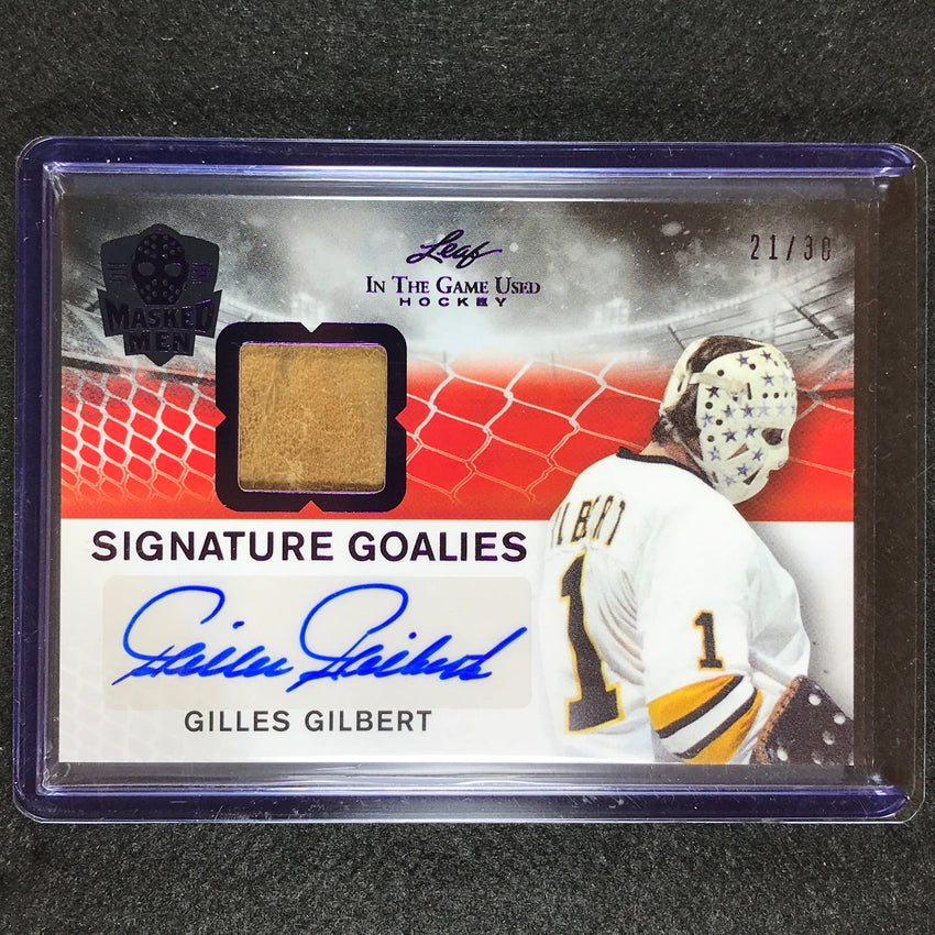 2022-23 In The Game Used Nhl Gilles Gilbert Signature Goalies Relic Auto 21/35