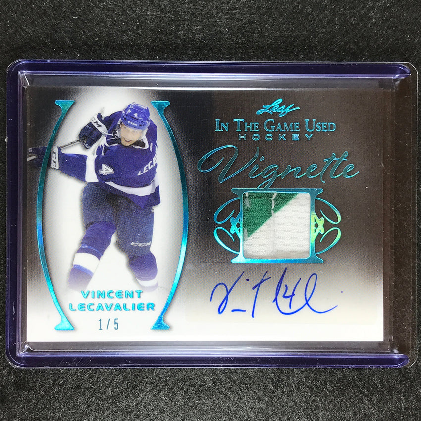 2022-23 In The Game Used Nhl Vincent Lecavalier Vignette Relic Auto Blue 1/5