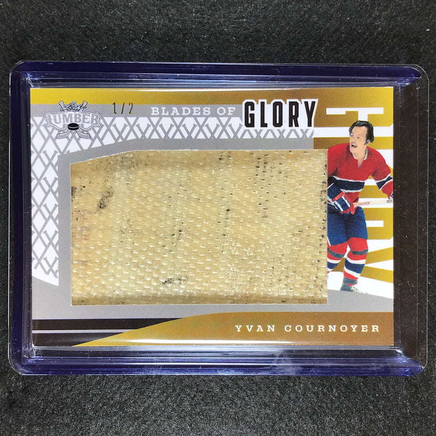 2021-22 Lumber Nhl Yvan Cournoyer Blades Of Glory Relic Silver 1/2