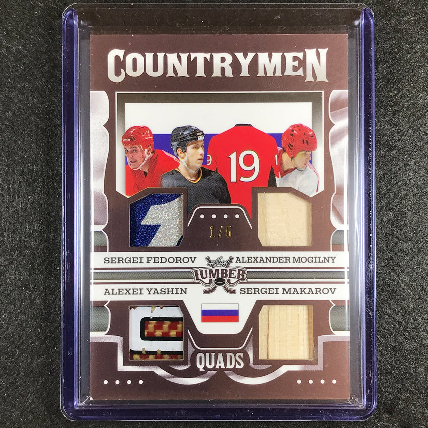 2021-22 Lumber Nhl Federov Yashin Mogilny Makarov Countrymen Quads Relic 1/5