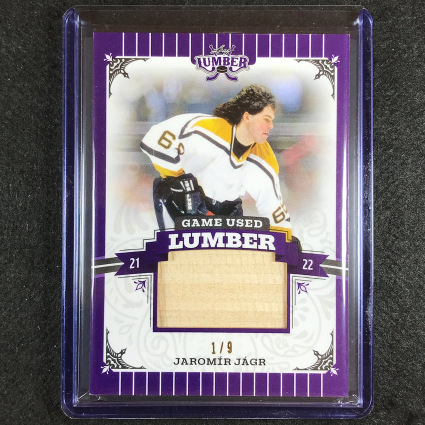 2021-22 Lumber Nhl Jaromir Jagr Game Used Lumber Relic Purple 1/9