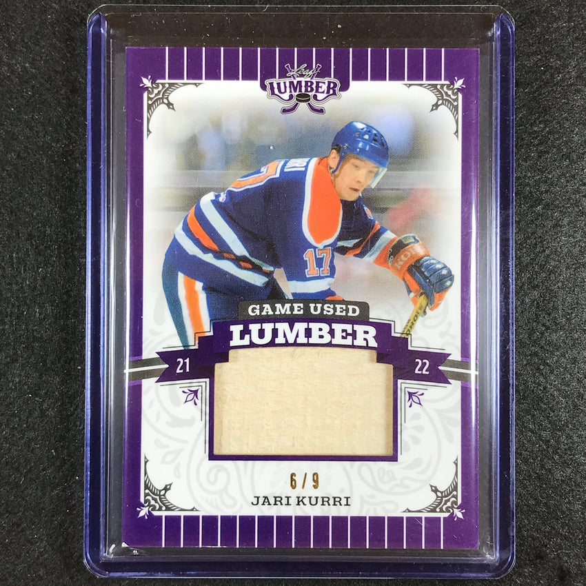 2021-22 Lumber Nhl Jari Kurri Game Used Lumber Relic Purple 6/9