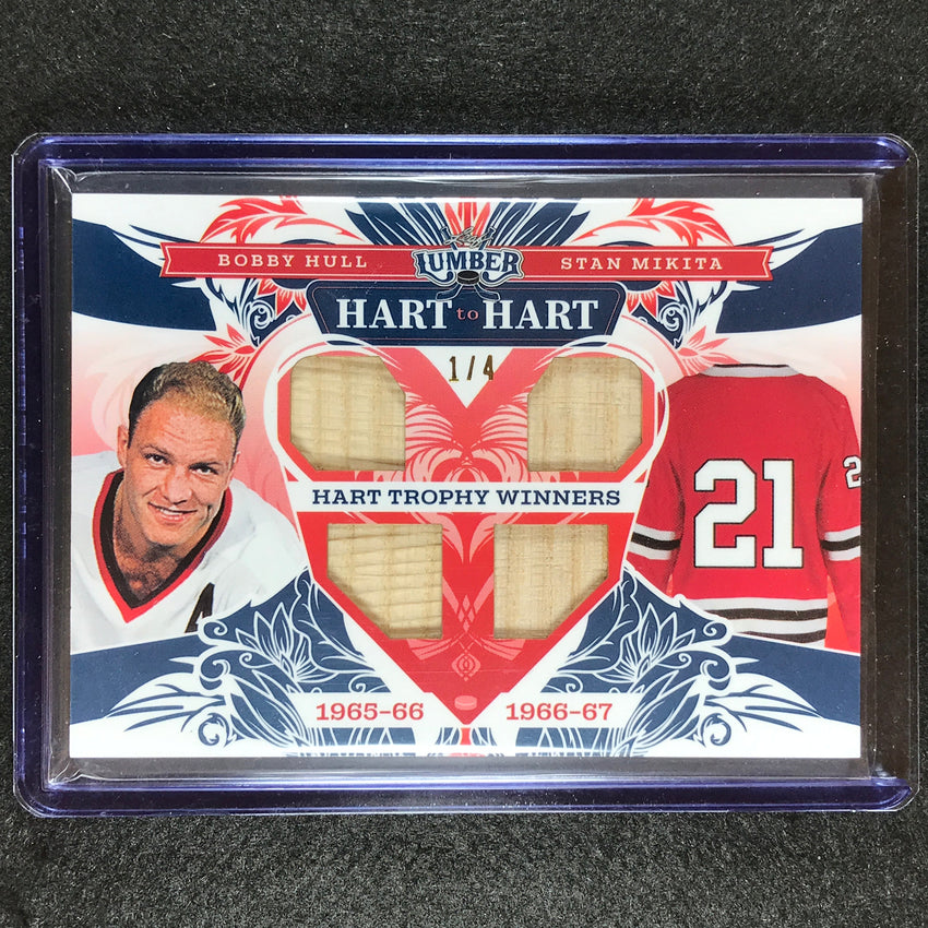 2021-22 Lumber Nhl Bobby Hull Stan Mikita Hart To Hart Relic Platinum 1/4