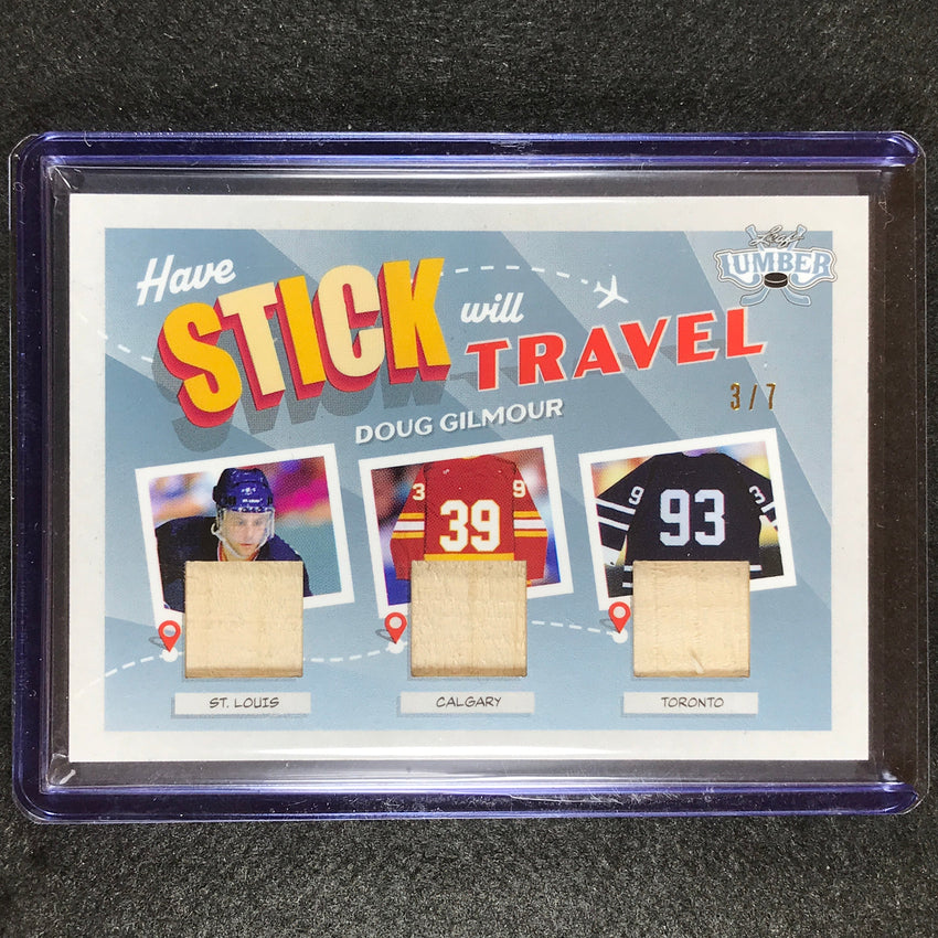 2021-22 Lumber Nhl Doug Gilmour Have Stick Will Travel Triple Relic Platinum 3/7