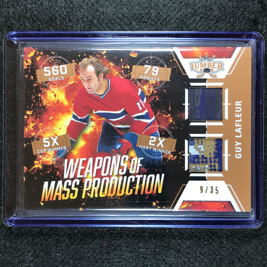 2021-22 Lumber Nhl Guy Lafleur Weapons Of Mass Production Relic Bronze 9/35