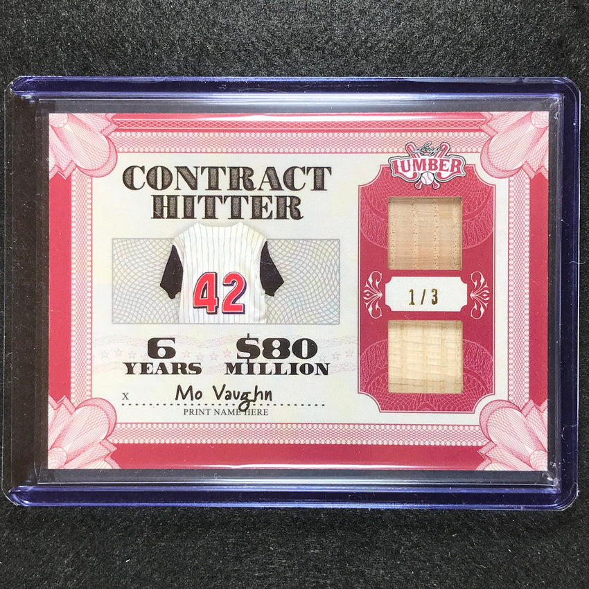 2021-22 Lumber Nhl Mo Vaughn Contract Hitter Relic Red 1/3