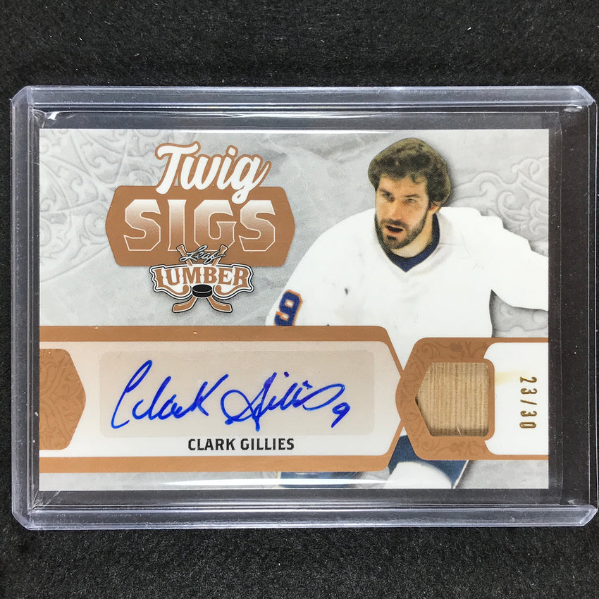 2021-22 Lumber Nhl Clark Gillies Twig Sigs Relic Auto Bronze 23/30