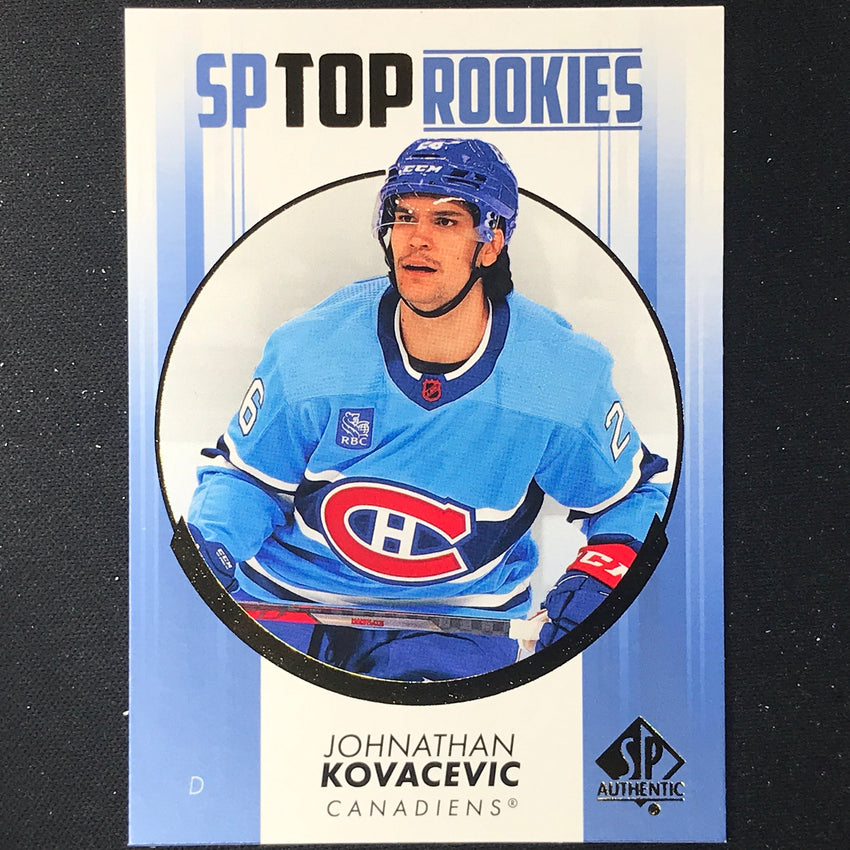 2022-23 SP Authentic NHL JOHNATHAN KOVACEVIC Top Rookies Blue #31
