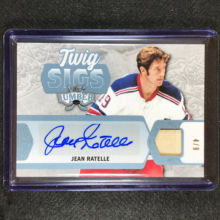 2021-22 Lumber Nhl Jean Ratelle Twig Sigs Relic Auto Platinum 4/9