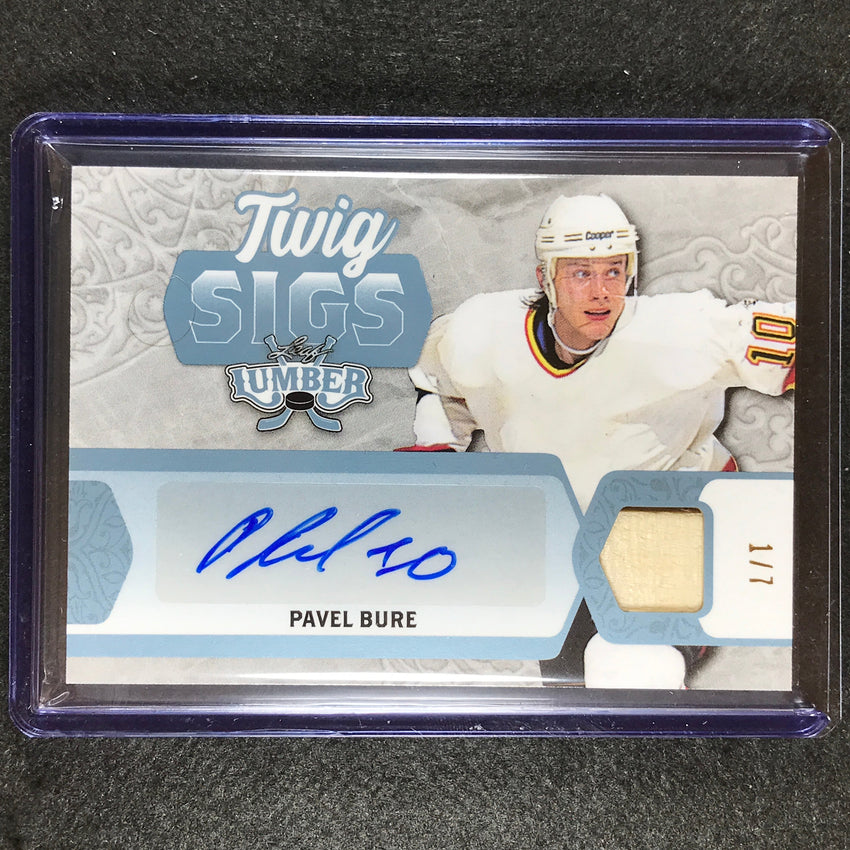 2021-22 Lumber Nhl Pavel Bure Twig Sigs Relic Auto Platinum 1/7