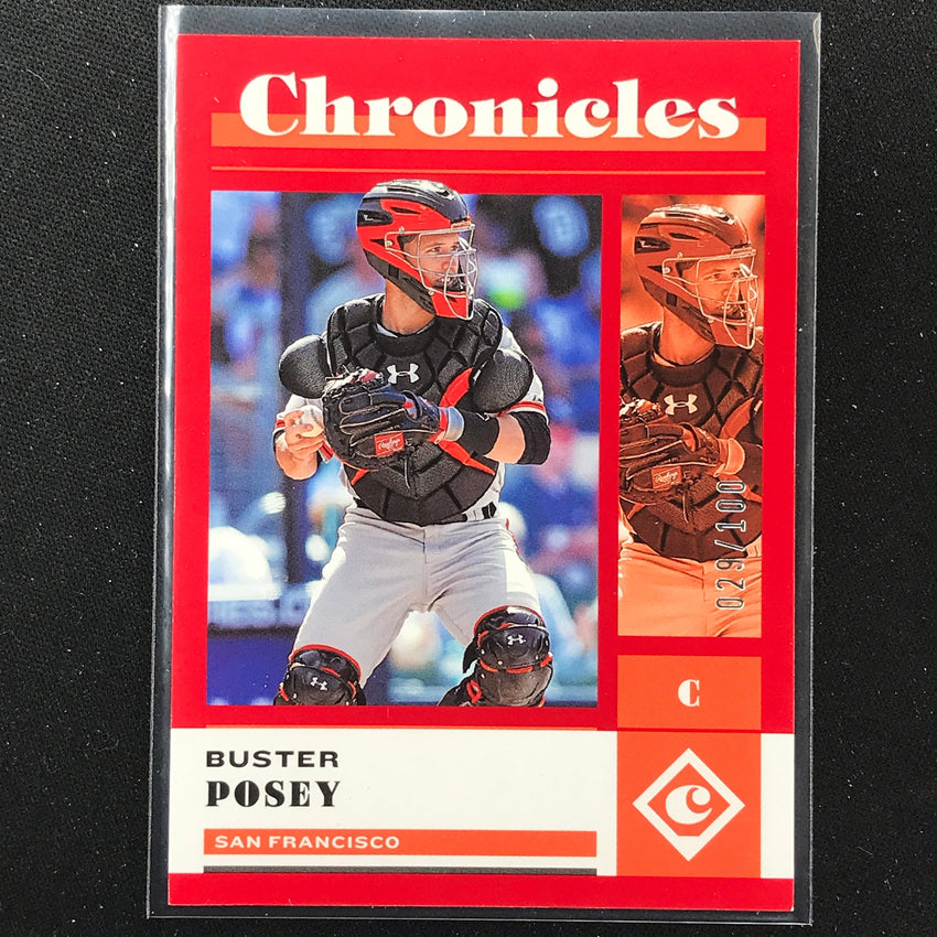 2023 Chronicles Mlb Buster Posey Chronicles Base Set Red 29/100