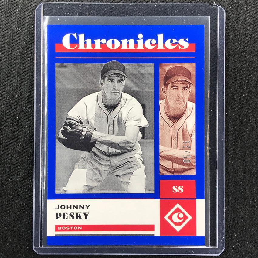 2023 Chronicles Mlb Johnny Pesky Chronicles Base Set Blue 5/25