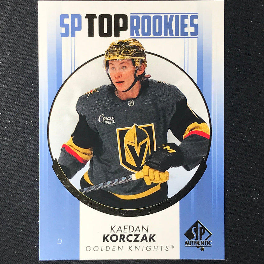 2022-23 SP Authentic NHL KAEDAN KORCZAK Top Rookies Blue #35