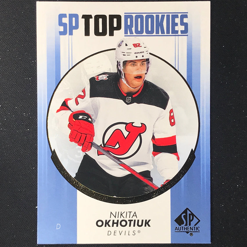2022-23 SP Authentic NHL NIKITA OKHOTIUK Top Rookies Blue #37