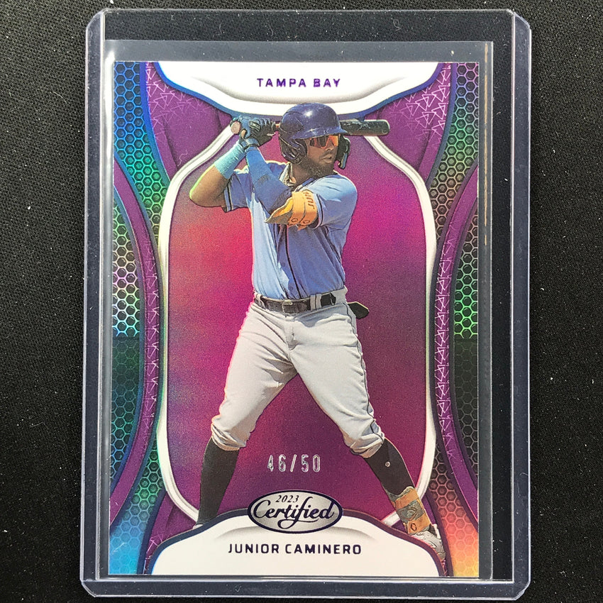 2023 Chronicles Mlb Junior Caminero Certified Mirror Purple 46/50