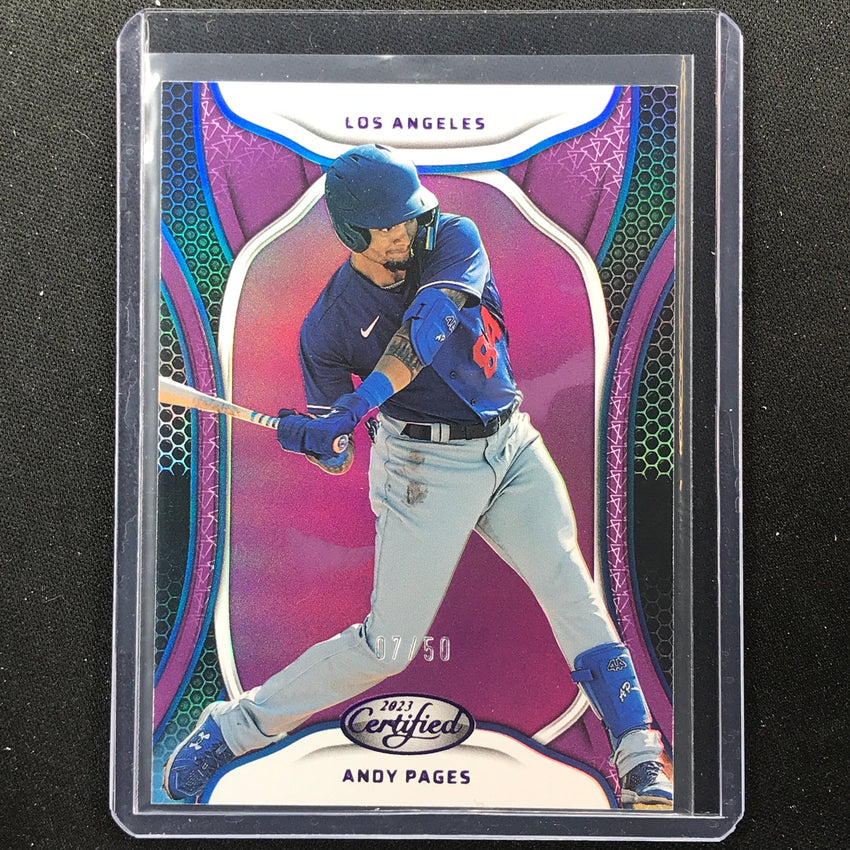 2023 Chronicles Mlb Andy Pages Certified Mirror Purple 7/50