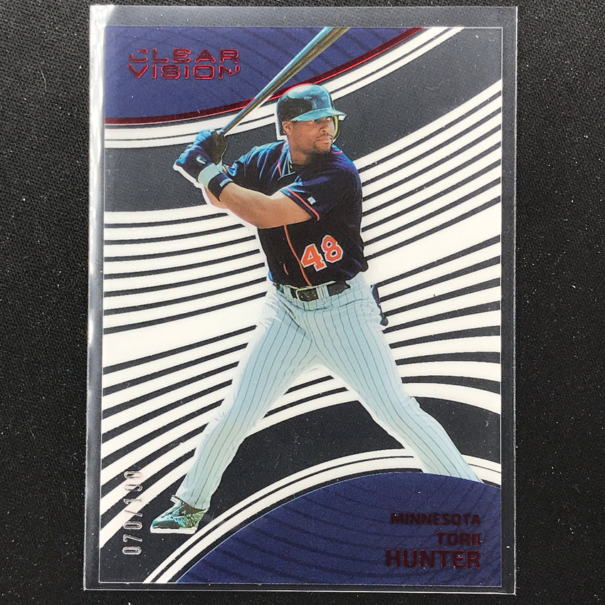 2023 Chronicles Mlb Torii Hunter Clear Vision Red 70/100