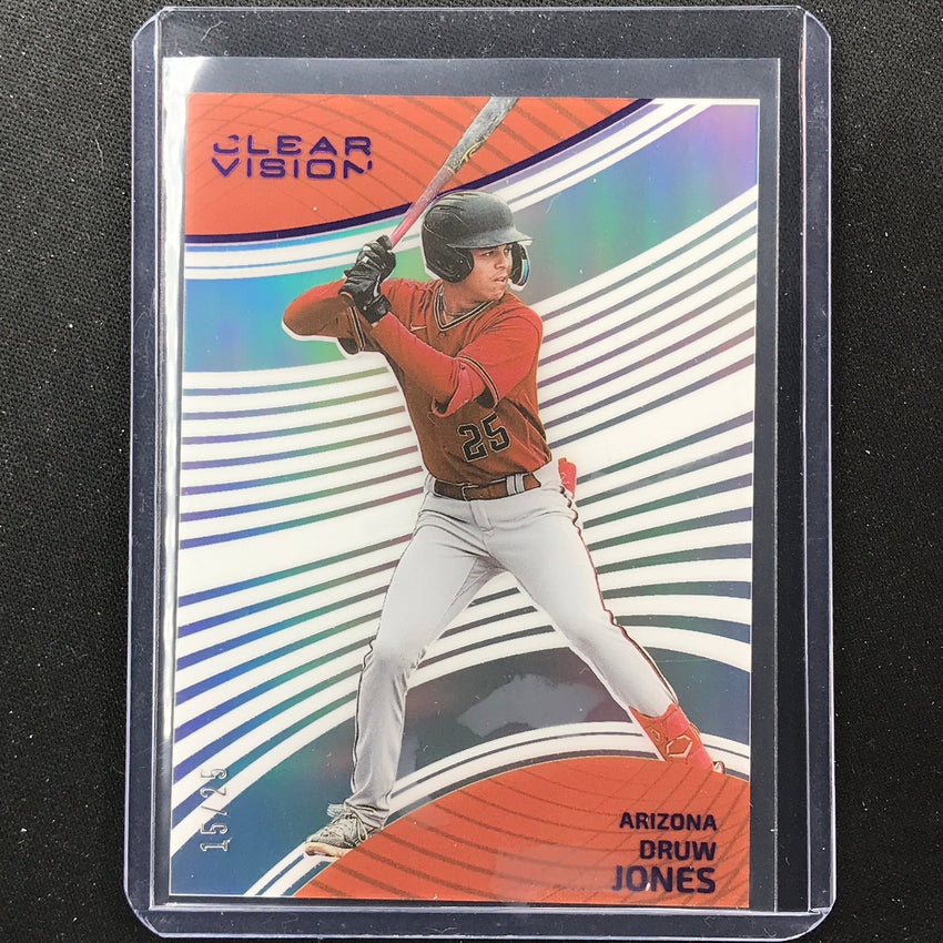 2023 Chronicles Mlb Druw Jones Clear Vision Purple 15/25
