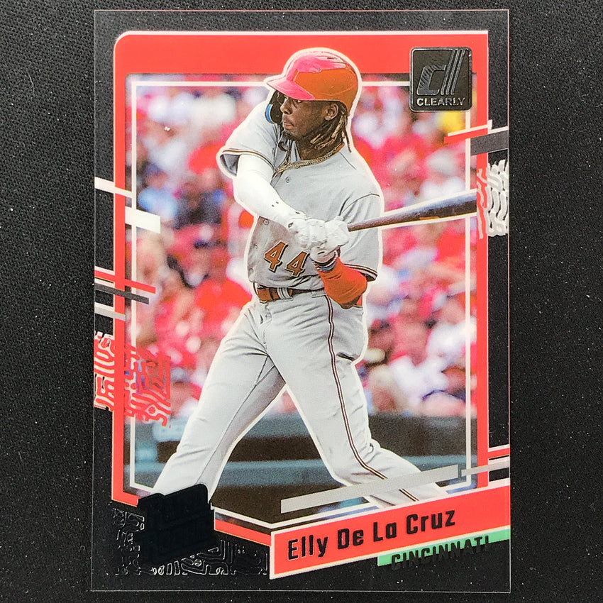 2023 Chronicles Mlb Elly De La Cruz Clearly Donruss Rated Rookie Base No 3