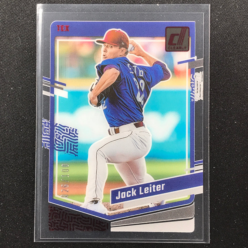 2023 Chronicles MLB JACK LEITER Clearly Donruss Red 26/100 #23