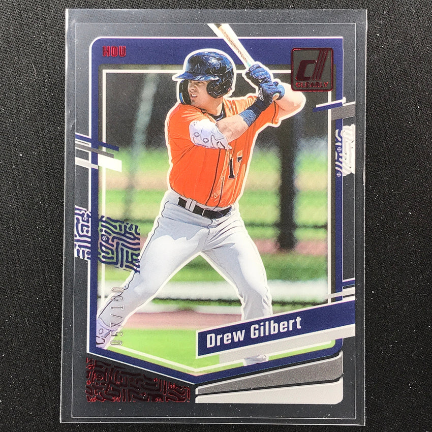 2023 Chronicles MLB DREW GILBERT Clearly Donruss Red 57/100 #30