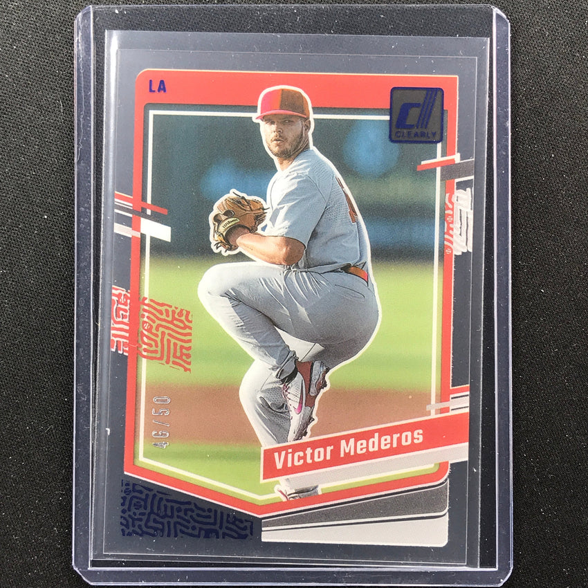 2023 Chronicles Mlb Victor Mederos Clearly Donruss Blue 46/50