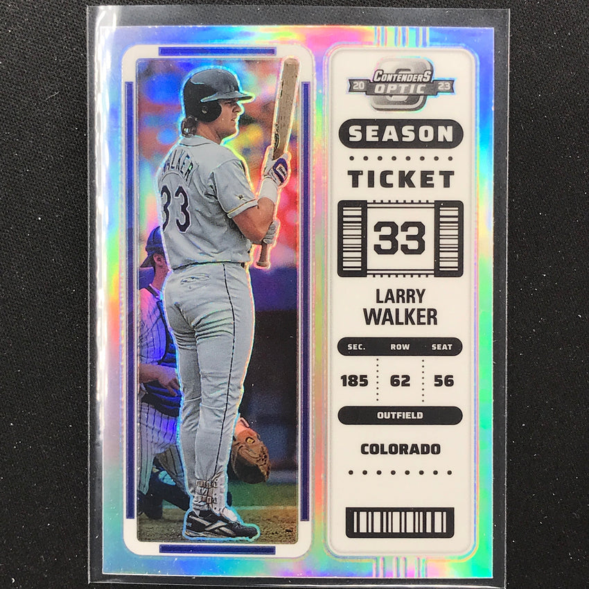2023 Chronicles MLB LARRY WALKER Contenders Optic Season Ticket Silver Prizm #24