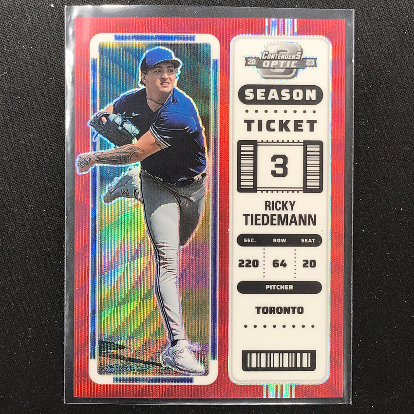 2023 Chronicles Mlb Ricky Tiedemann Contenders Optic Ticket Red Wave 199/199